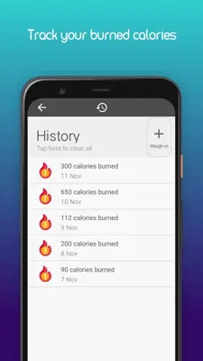 Caloriedex Burned calories calculator android App screenshot 1