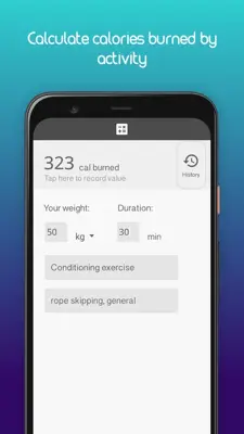 Caloriedex Burned calories calculator android App screenshot 4